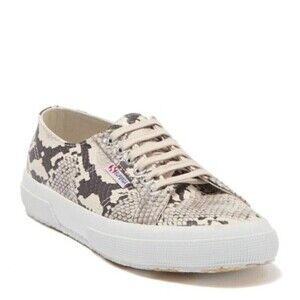 Superga Womens 2750 Snakeskin Printed Sneaker Size 8.5 Italian New in Box